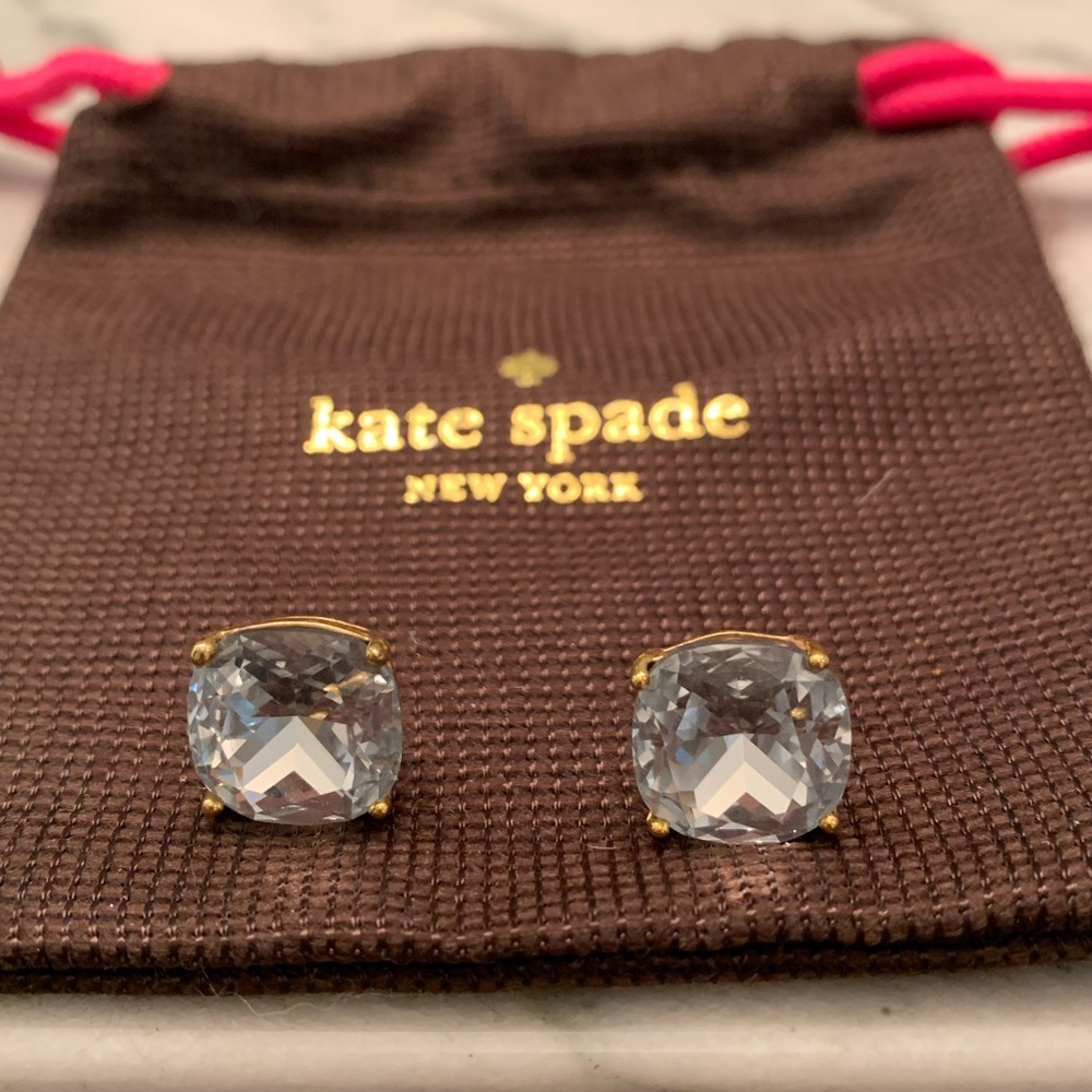 Kate Spade ♠️ Clear Square Stud Earrings